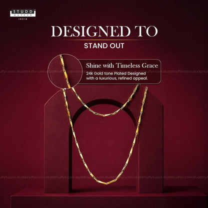Golden Rice Chain - 24K Gold Tone Plated