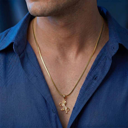 Ride Your Destiny Horse Pendant - 24k Gold Toned