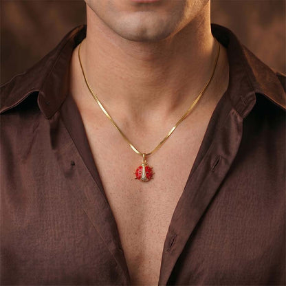 Lucky Ladybug Pendant - 24K Gold Toned