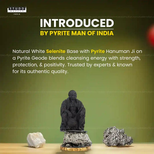 Lord Hanumana on Pyrite Geode I Miniature Series