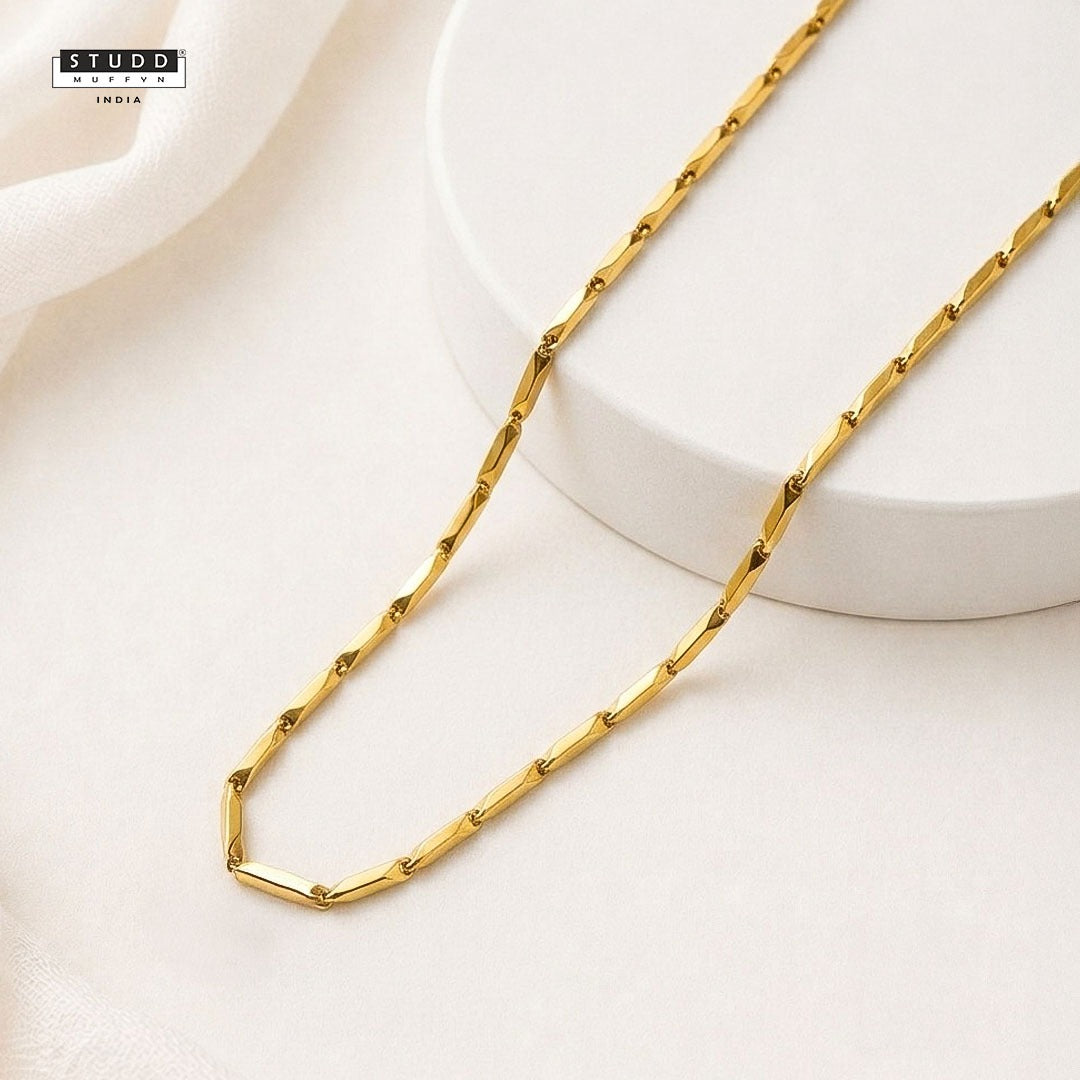 Golden Rice Chain - 24K Gold Tone Plated [ Pack of 2 ]