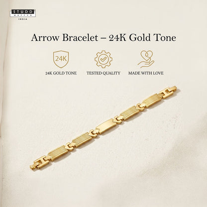 Arrow Bracelet – 24K Gold Tone