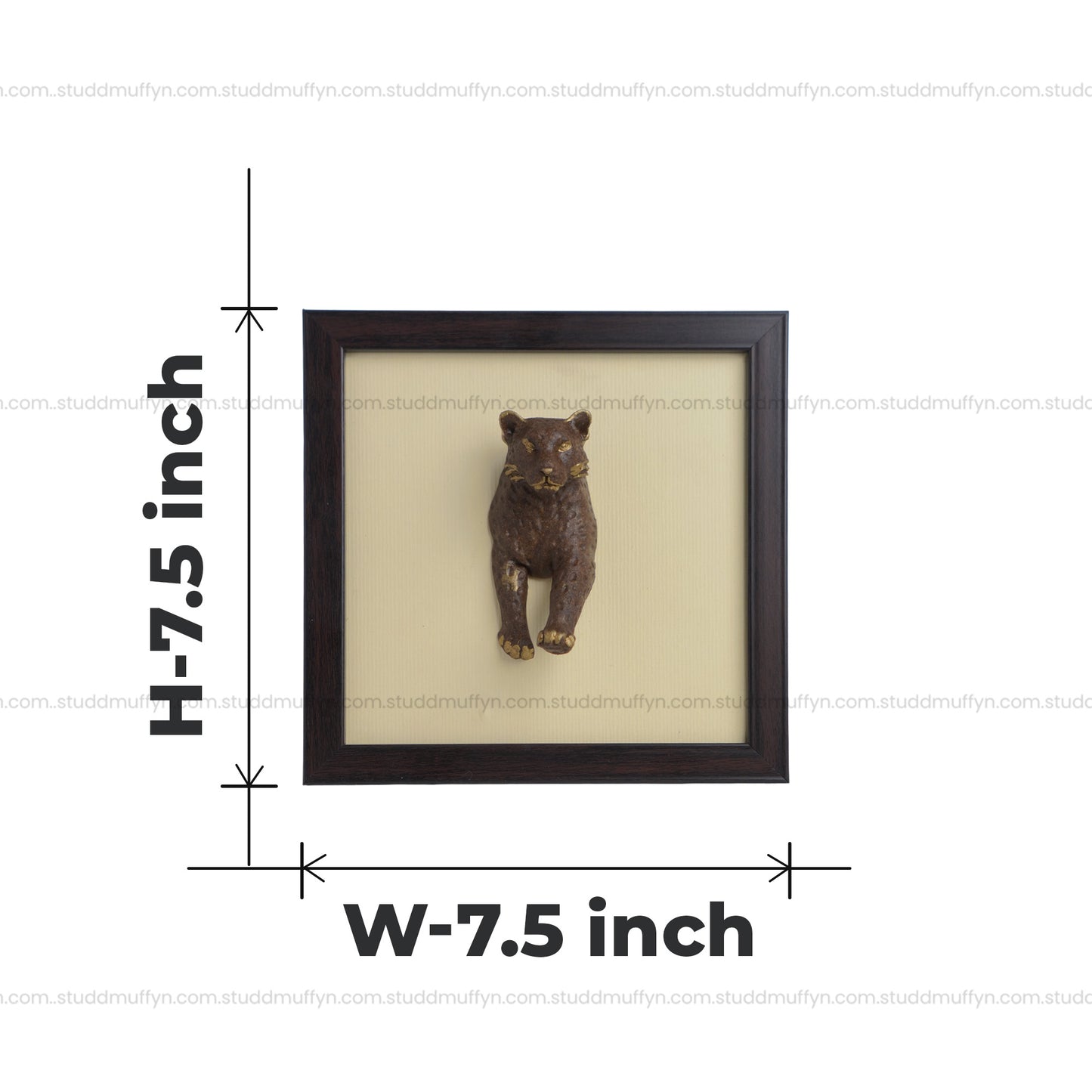 3D Tiger Eye Leopard Wall Art [Complimentary Wooden Frame]