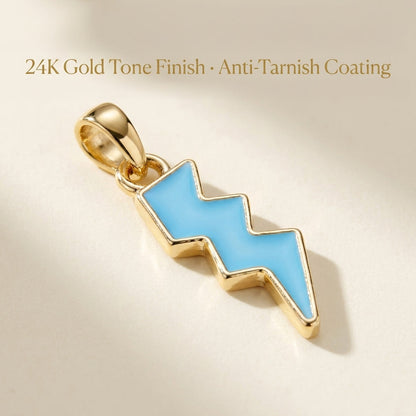 Thunder Pendant  - 24K Gold Tone