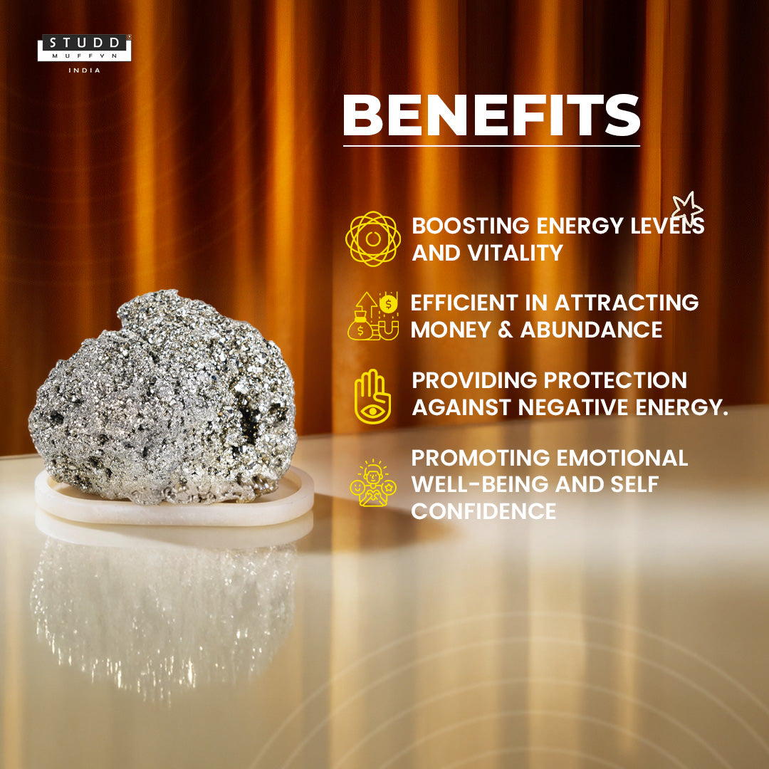 5 Kg Raw Pyrite Geode Stone With Selenite Recharging Plate