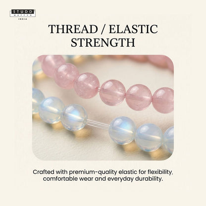 Rose Quartz & Opalite Bracelet Combo | Love & Peace