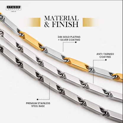 Gold and Silver Rice Chain 3MM