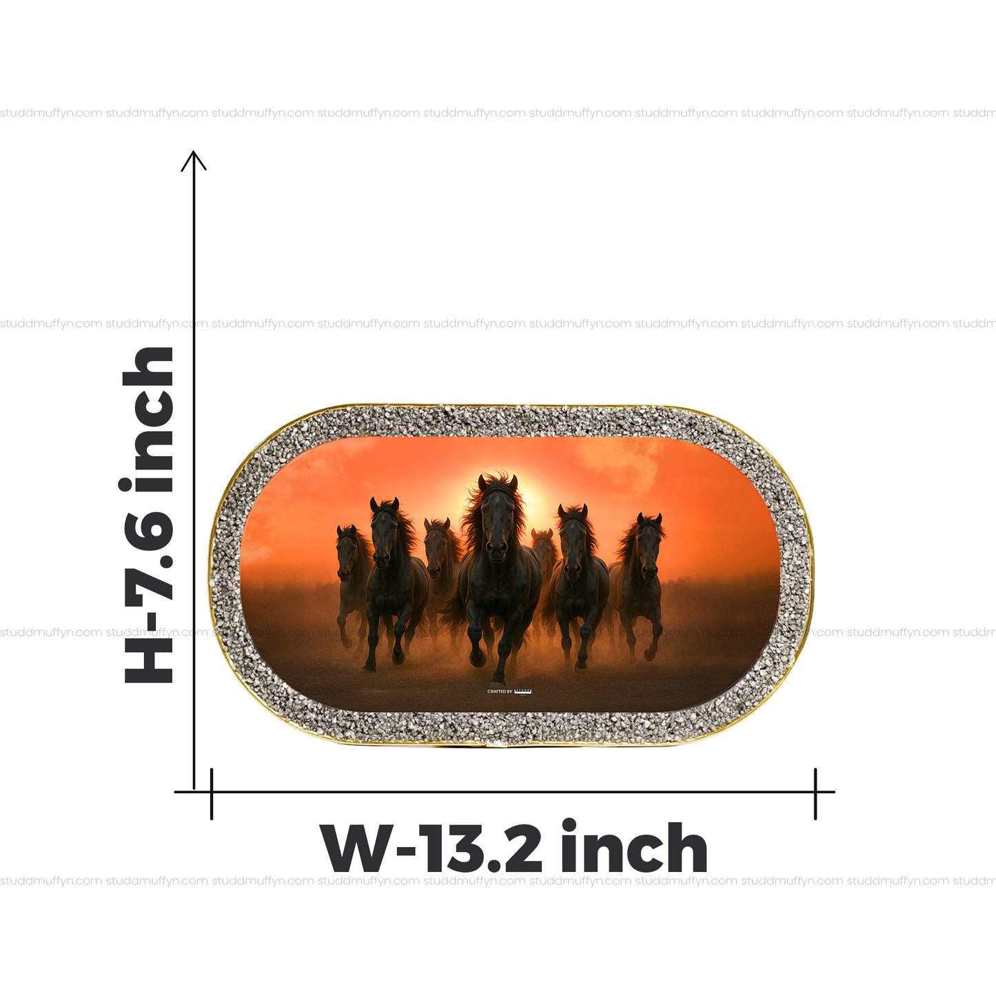 7 Black Horses Pyrite Plate [Capsule Frame]