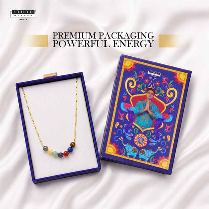 7 Chakra 24K Gold-Toned Rice Chain Pendant