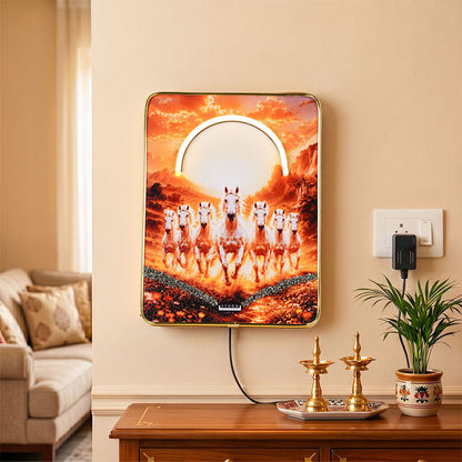 7 Horses of Pyrite Harmony Neon Light Frame