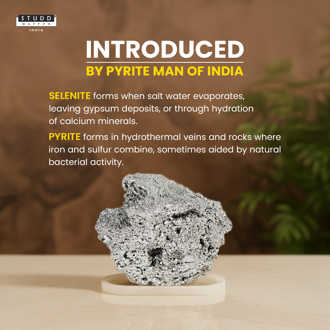 7 Kg Raw Pyrite Geode Stone With Selenite Recharging Plate