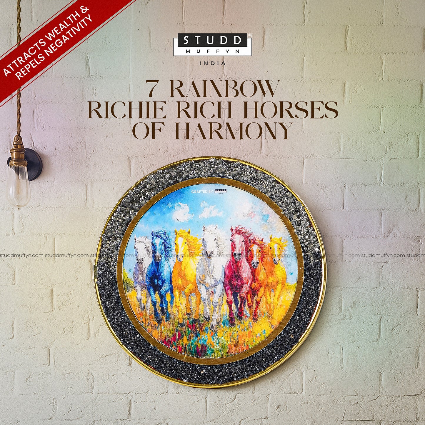 7 Rainbow Riche Rich Horses of Harmony [Round Shape]