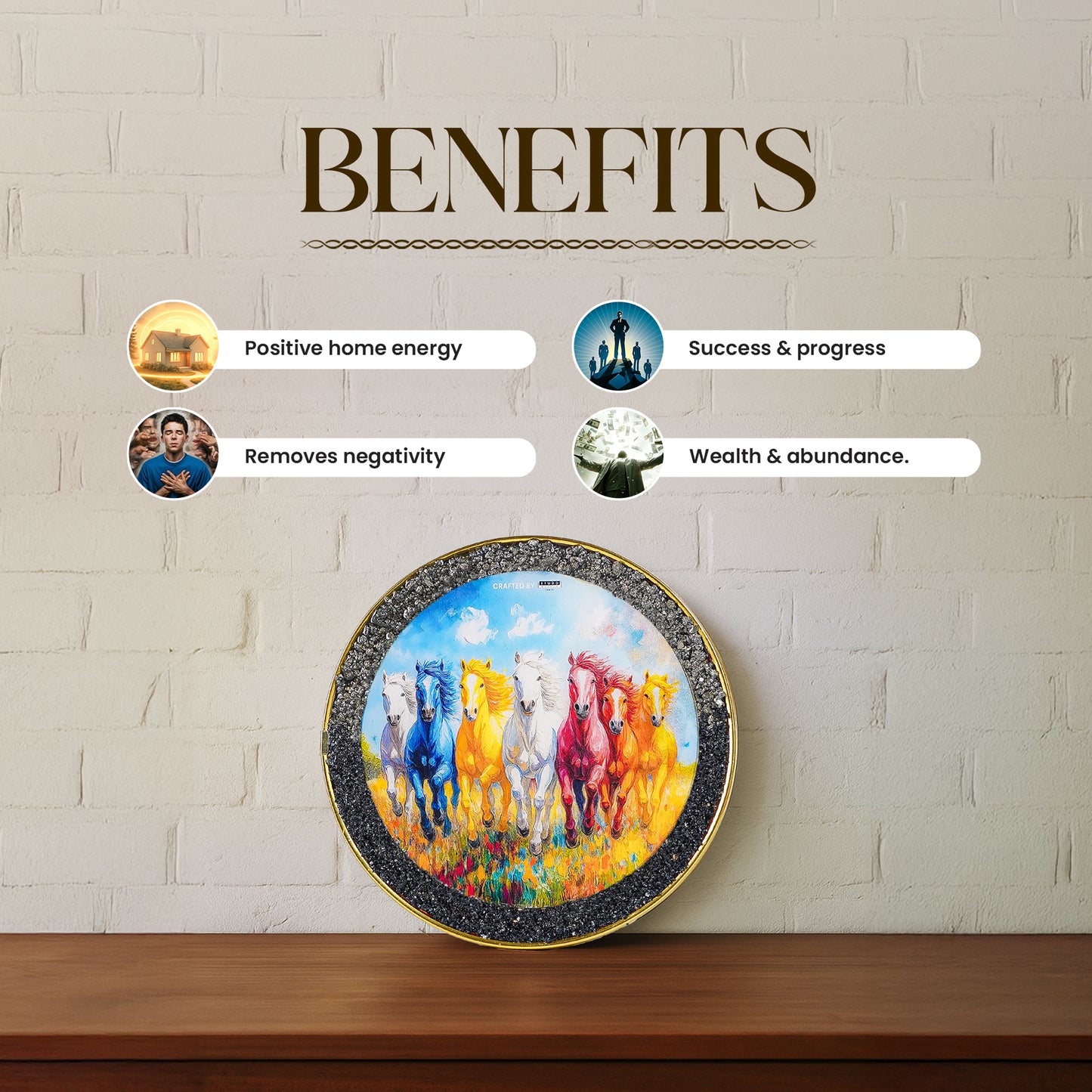 7 Rainbow Richie Rich Horses of Harmony [Round Shape]