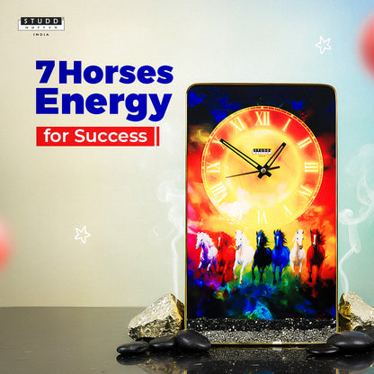 7 Running Rainbow Horses Richie Rich Clock
