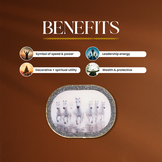 7 White Horses Pyrite Plate [Capsule Frame]