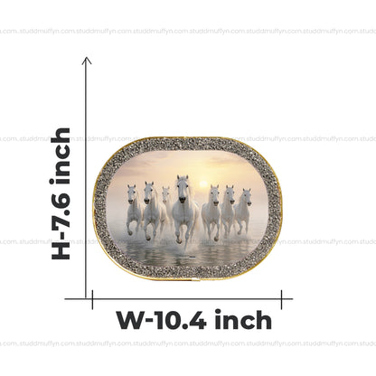7 White Horses Pyrite Plate [Capsule Frame]