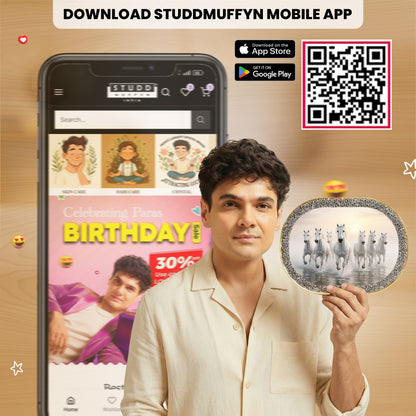 7 White Horses Pyrite Plate [Capsule Frame]