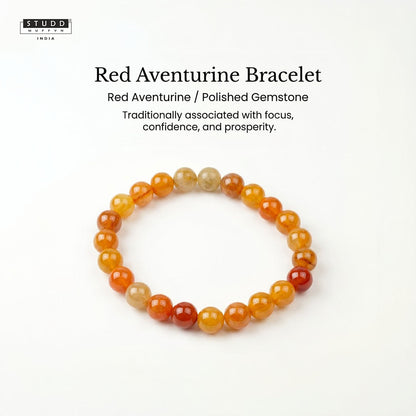 Red Aventurine Bracelet — for Confidence & Motivation