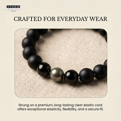 Richie Rich Black Bead Bracelet
