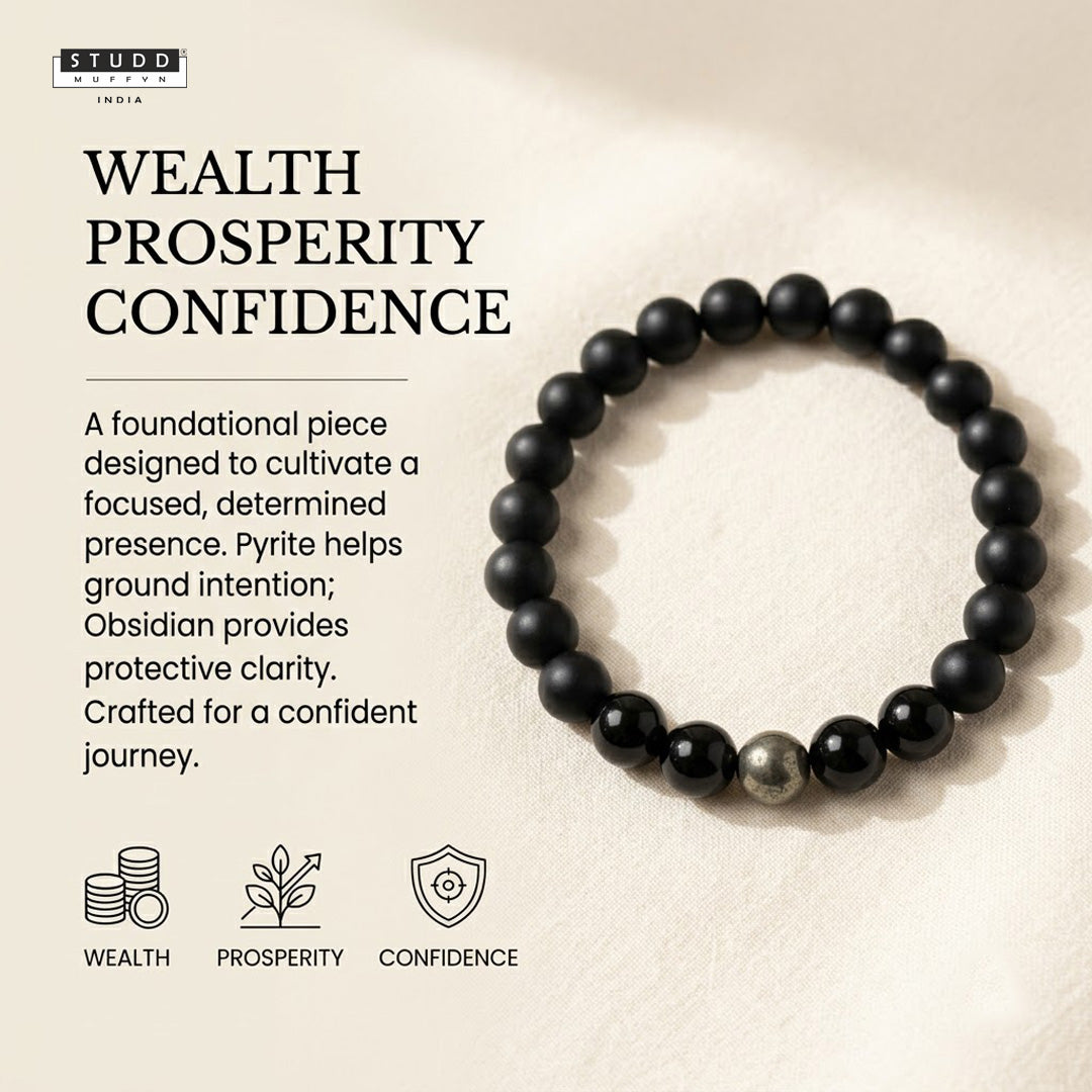Richie Rich Black Bead Bracelet