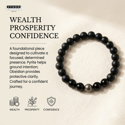 Richie Rich Black Bead Bracelet