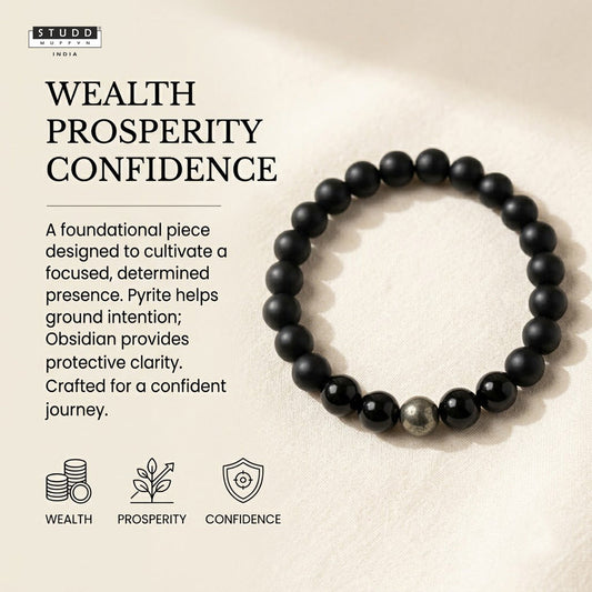 Richie Rich Black Bead Bracelet
