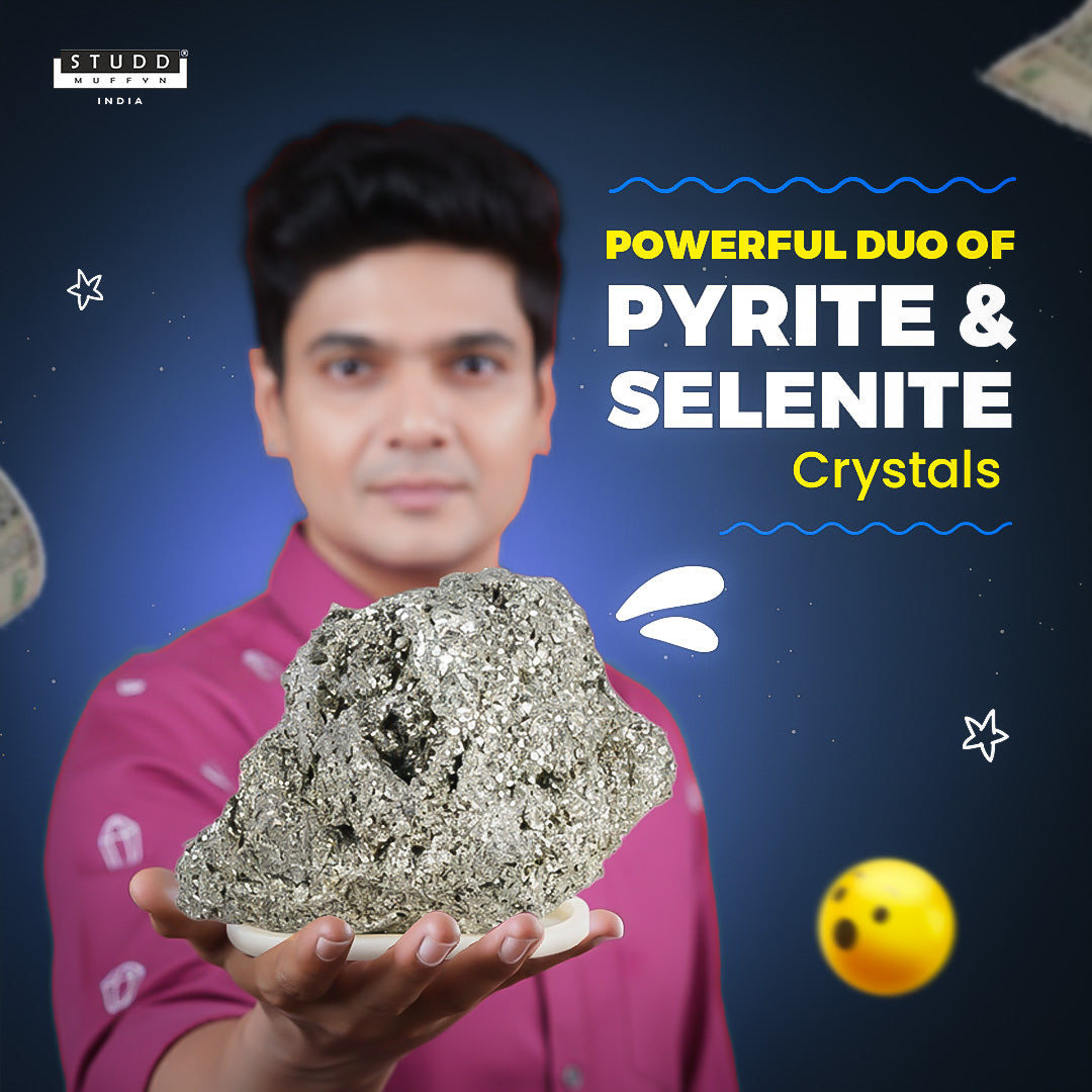 9.5 Kg Raw Pyrite Geode Stone With Selenite Recharging Plate