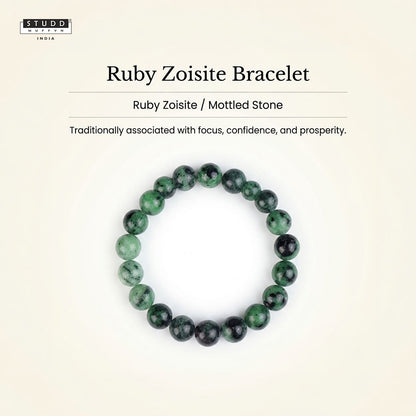 Ruby Zoisite Bracelet – for Growth & Balance