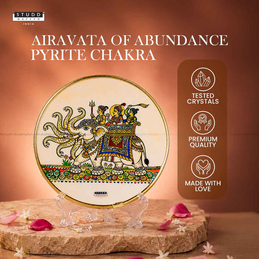 Airavata of Abundance Pyrite Chakra