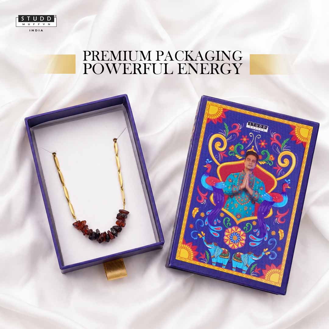 Alchemy Garnet Rice Chain Necklace — 24K Gold Tone