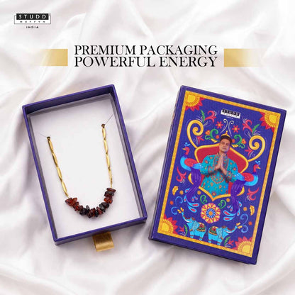 Alchemy Garnet Rice Chain Necklace — 24K Gold Tone