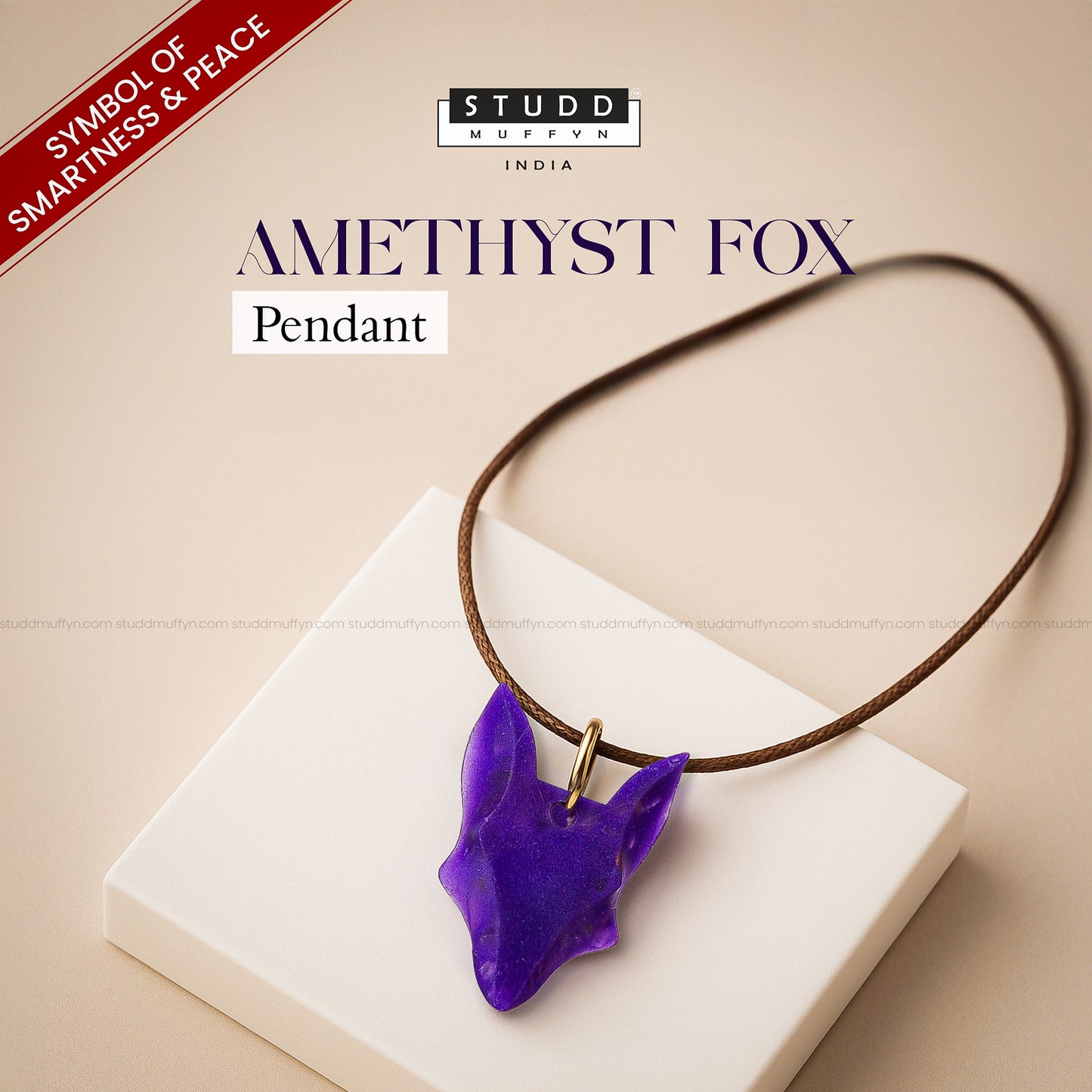 Amethyst Fox Pendent