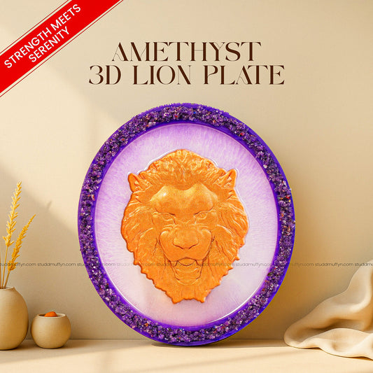 Amethyst 3D Lion Plate by Studd Muffyn