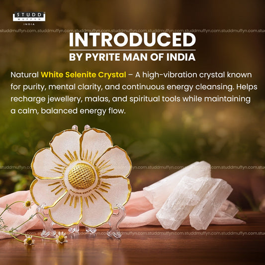 Ashta Petal Selenite Plate