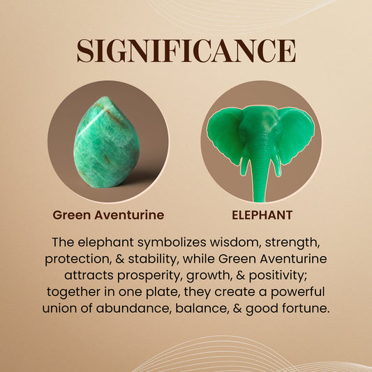 Aventurine 3D Elephant Plate By Studd Muffyn