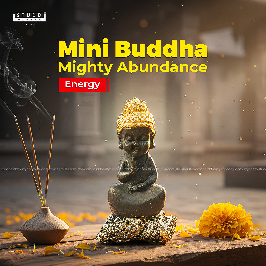 Baby Buddha on Pyrite Geode I Miniature Series