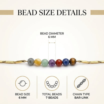 7 Chakra 24K Gold-Toned Rice Chain Pendant