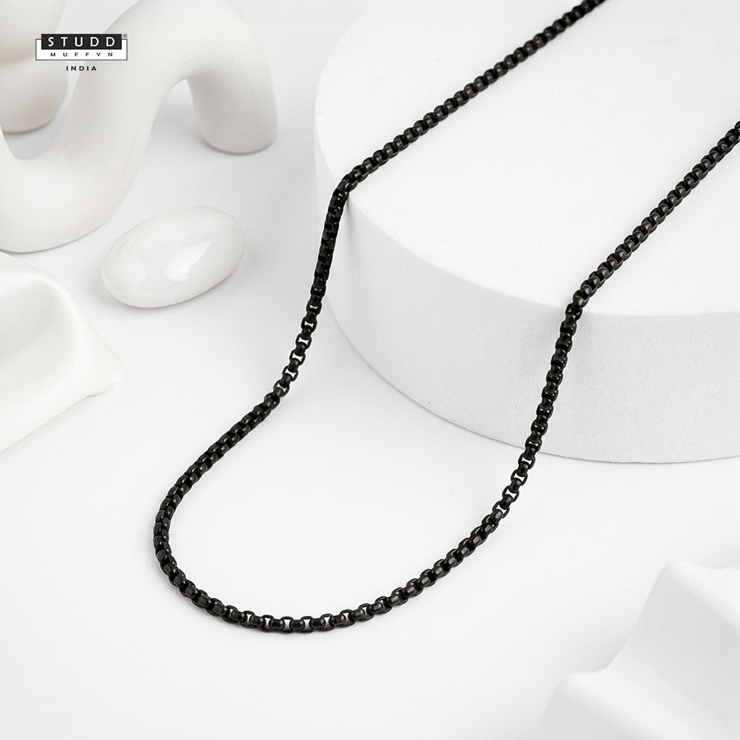 Black Boxer Chain – Urban Luxe Finish