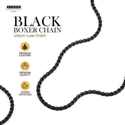 Black Boxer Chain – Urban Luxe Finish