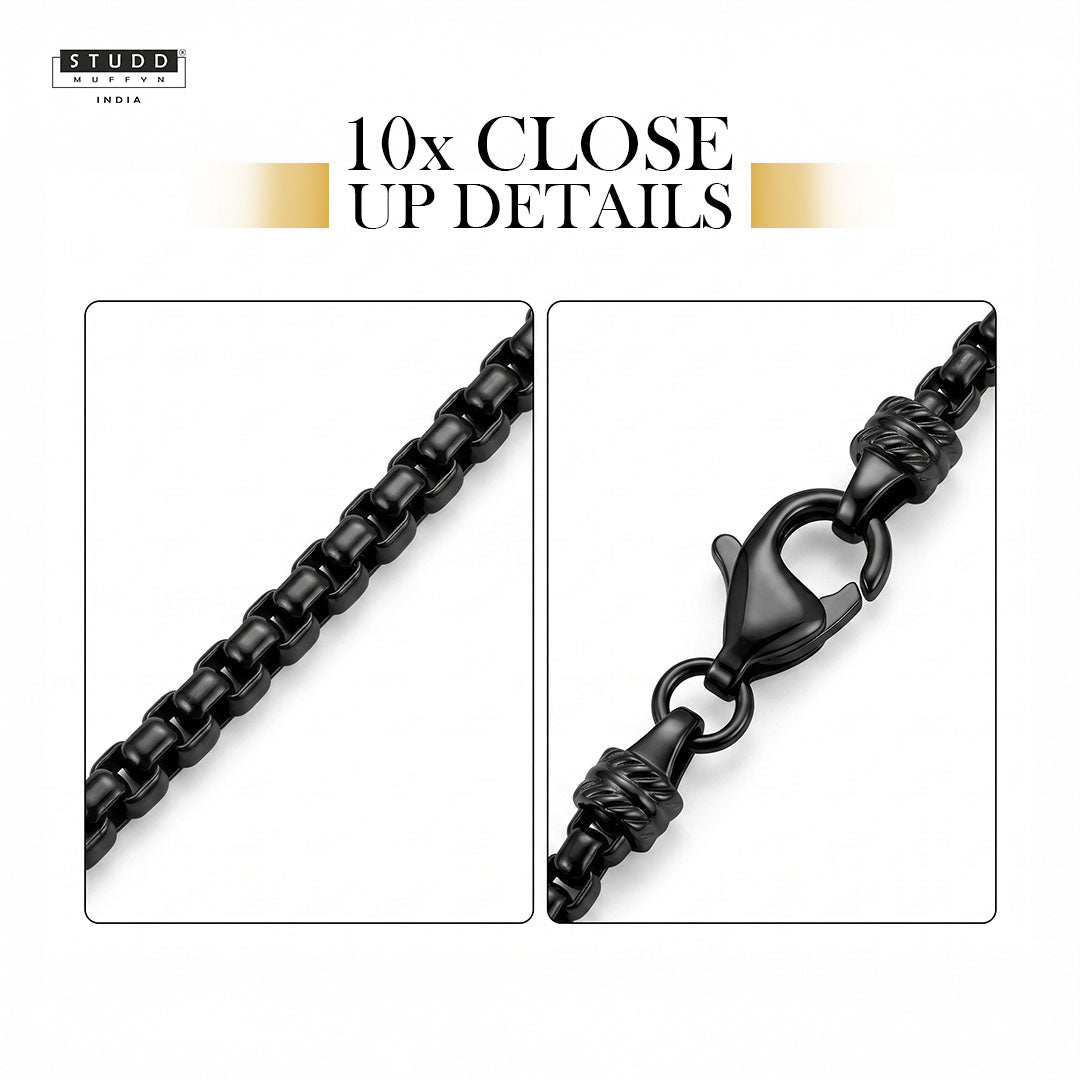 Black Boxer Chain – Urban Luxe Finish