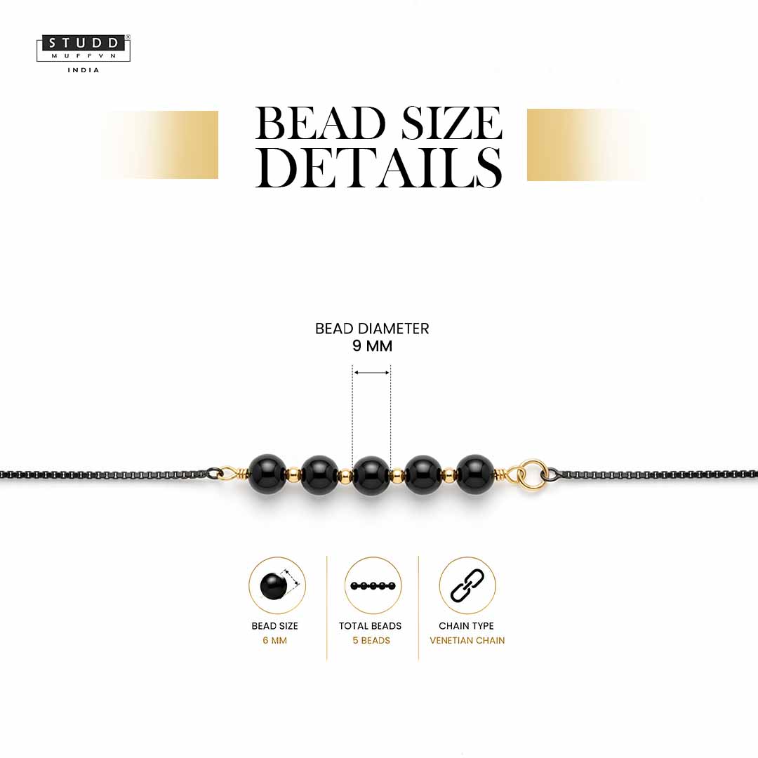 Black Obsidian Boxer Chain