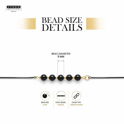 Black Obsidian Boxer Chain