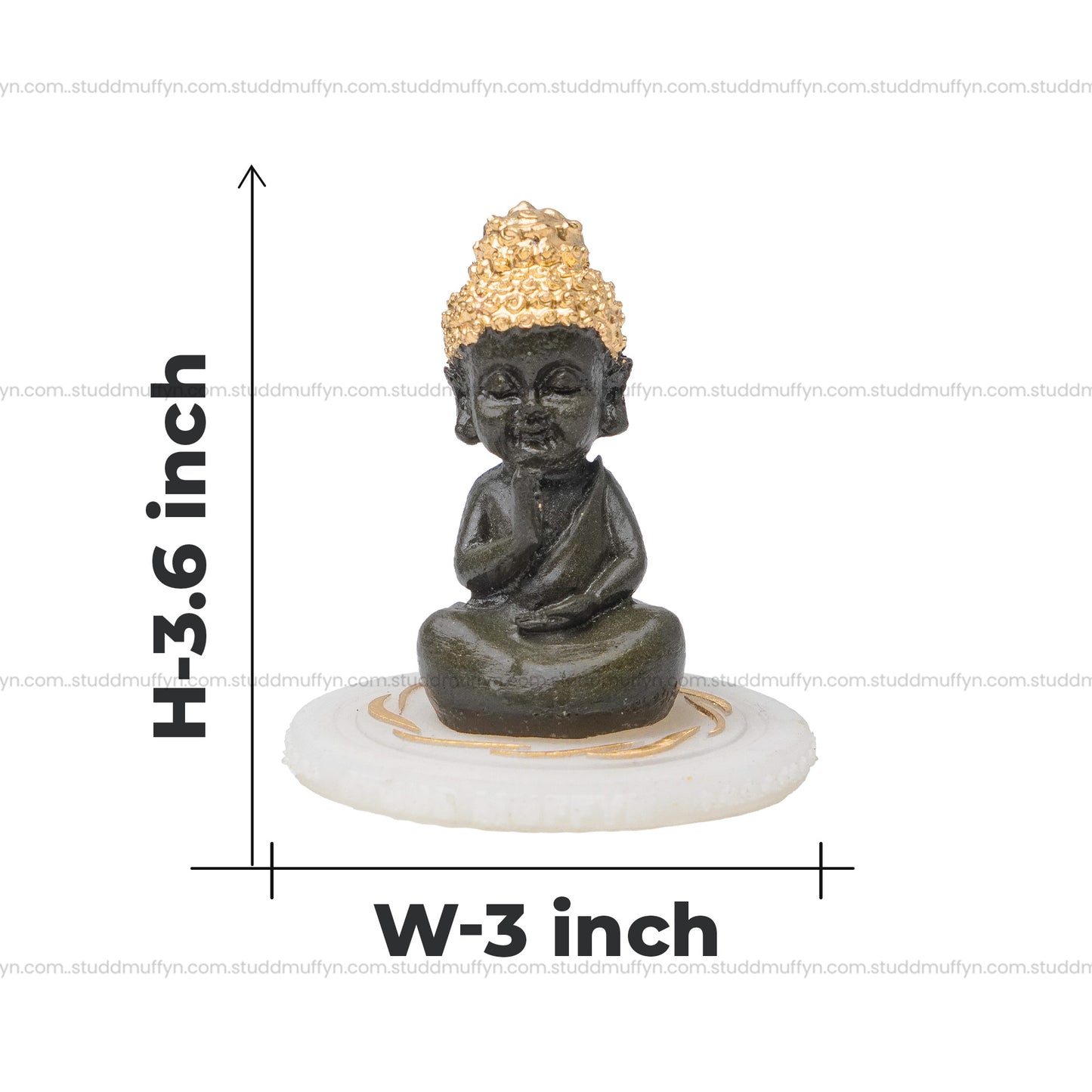 Pyrite Baby Buddha on Selenite Coaster