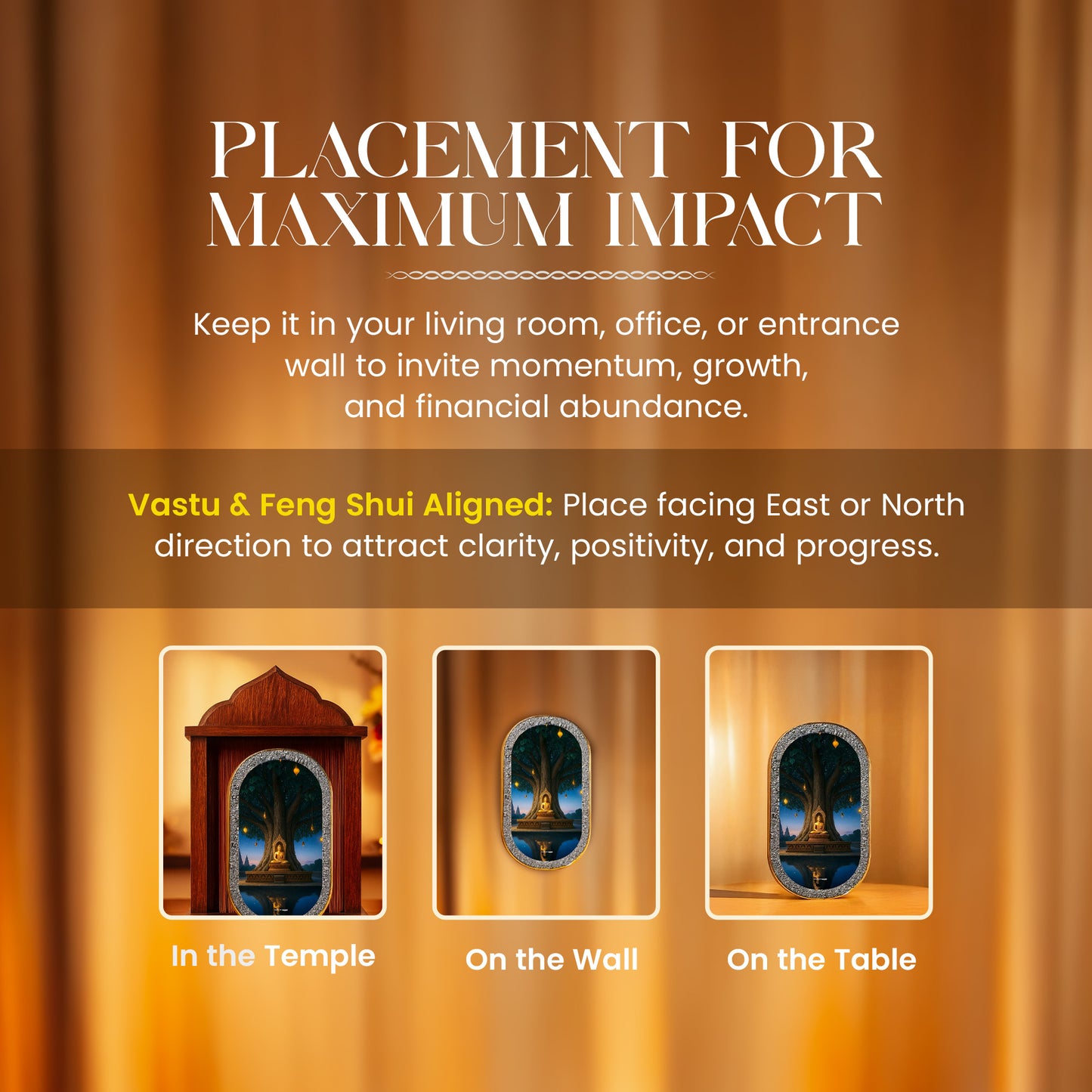 Buddha under Bodhi Tree Pyrite Plate [Capsule shape]