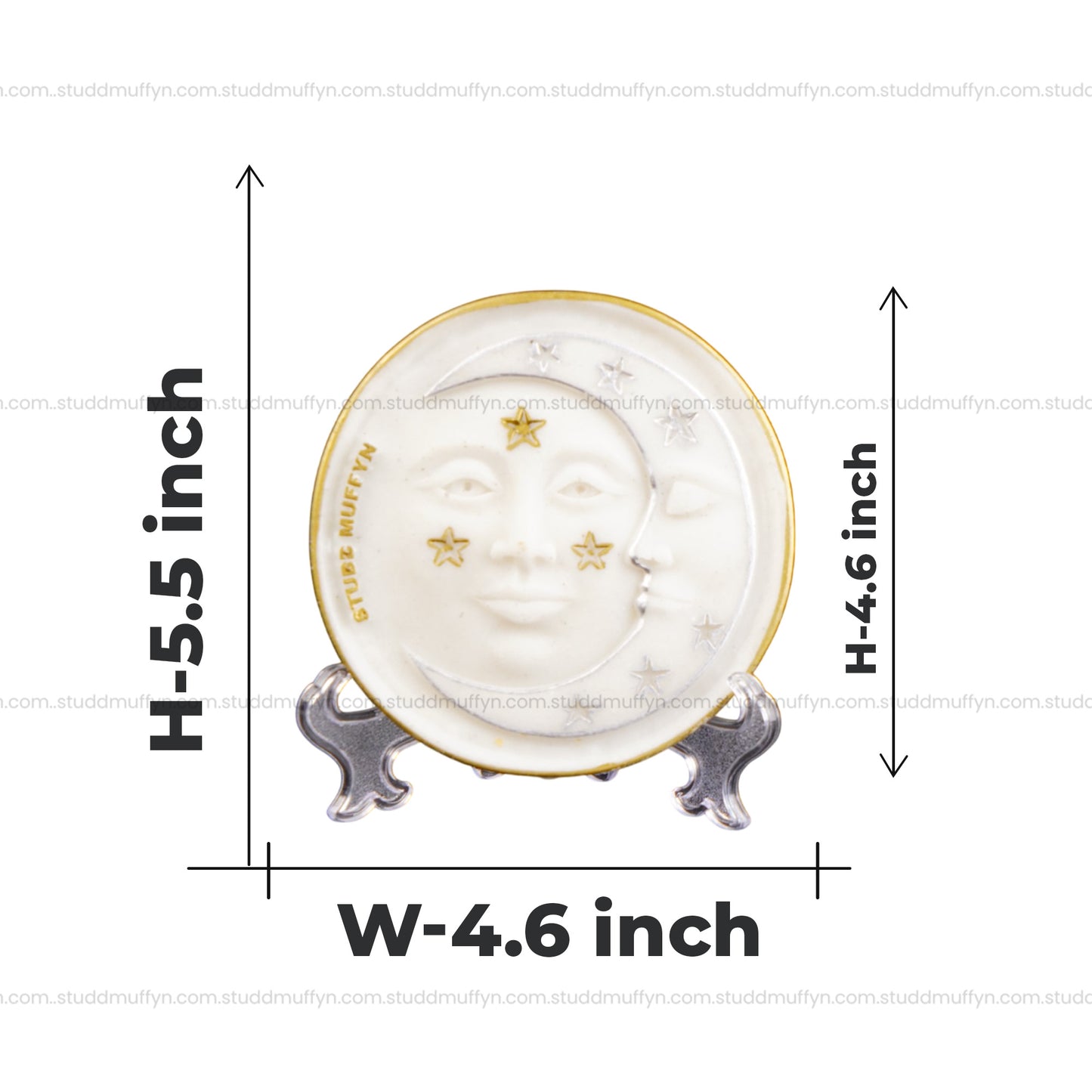 Celestial Moon Aura Selenite Plate