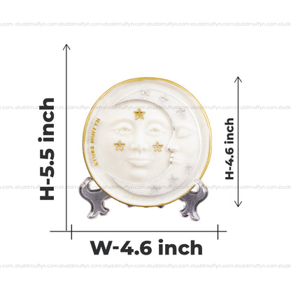 Celestial Moon Aura Selenite Plate