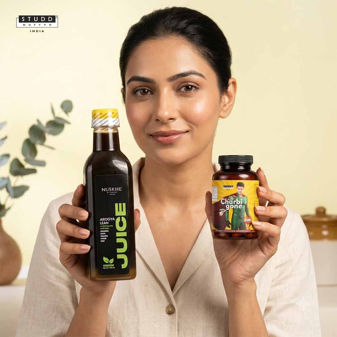 Charbi Gone 60 Capsules & Arogya Lean Juice Combo – Advanced Fat Management & Ayurvedic Fitness Support