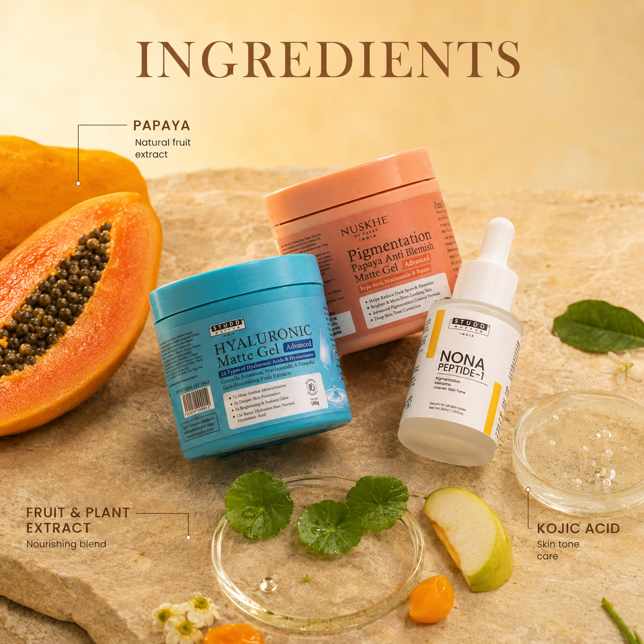 AM PM Pigmentation Combo + NONA Peptide-1 Serum — Complete Day & Night Routine