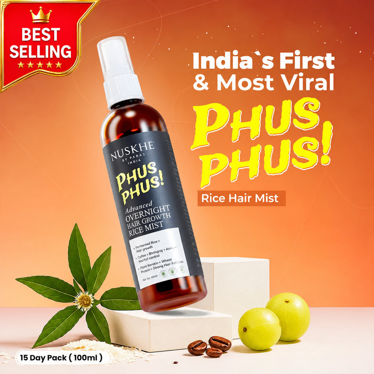 Ayurvedic Phus Phus Rice Hair Mist