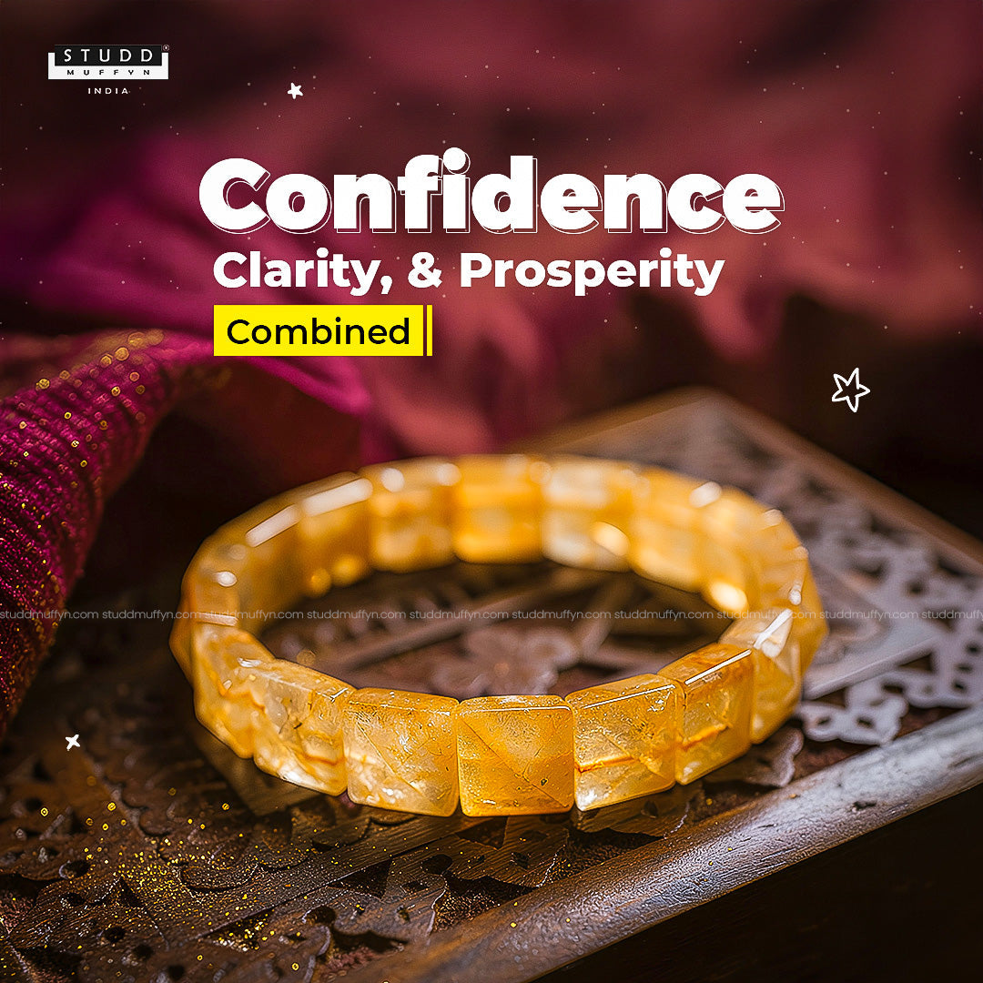 Citrine Square Pyramid Bracelet